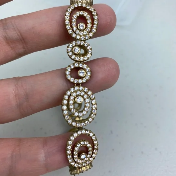 “Art Deco" Cubic Zirconia Bracelet - Picture 3 of 6